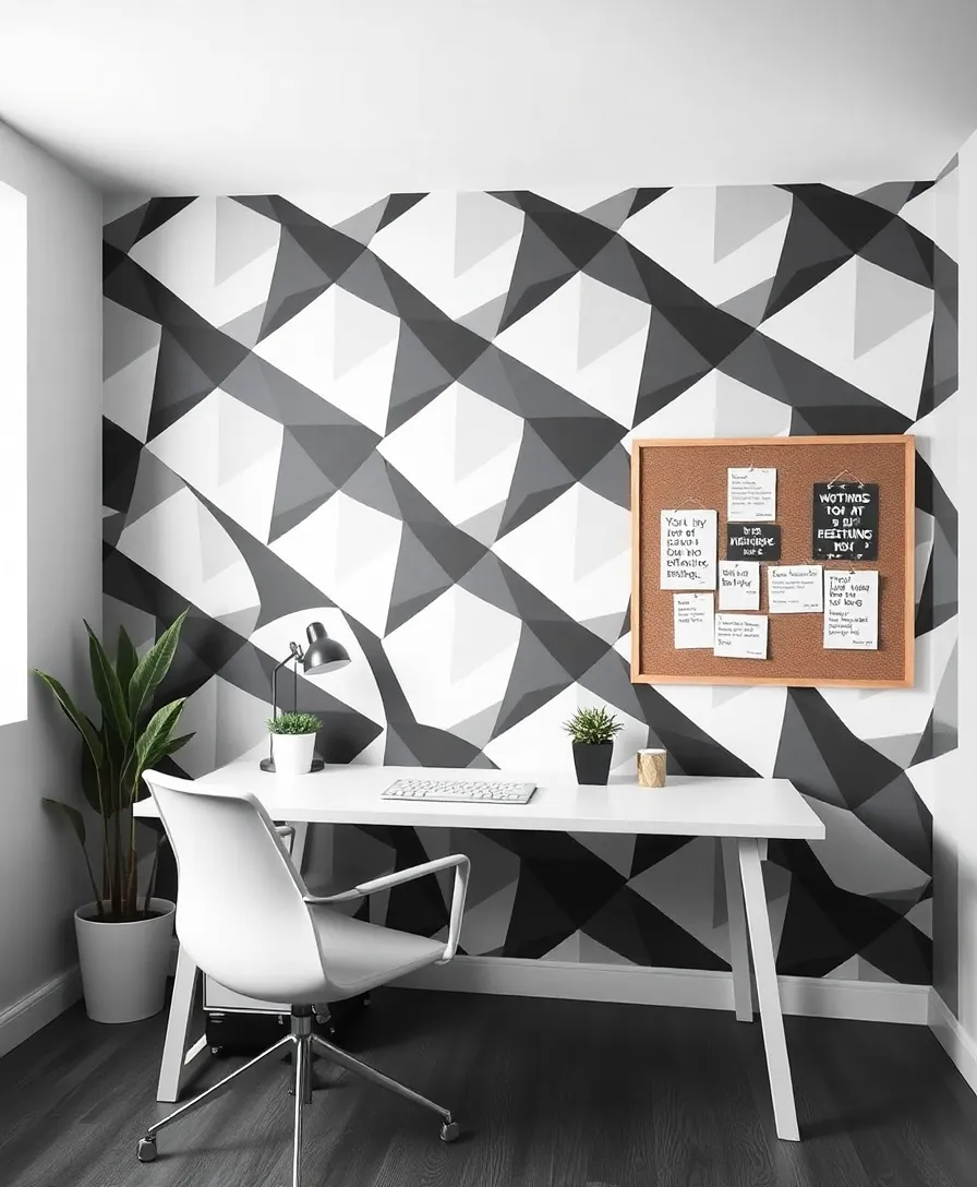 16 Minimalist Vision Board Wallpapers That Will Simplify Your Space! - 2. Geometric Patterns for Modern Inspiration