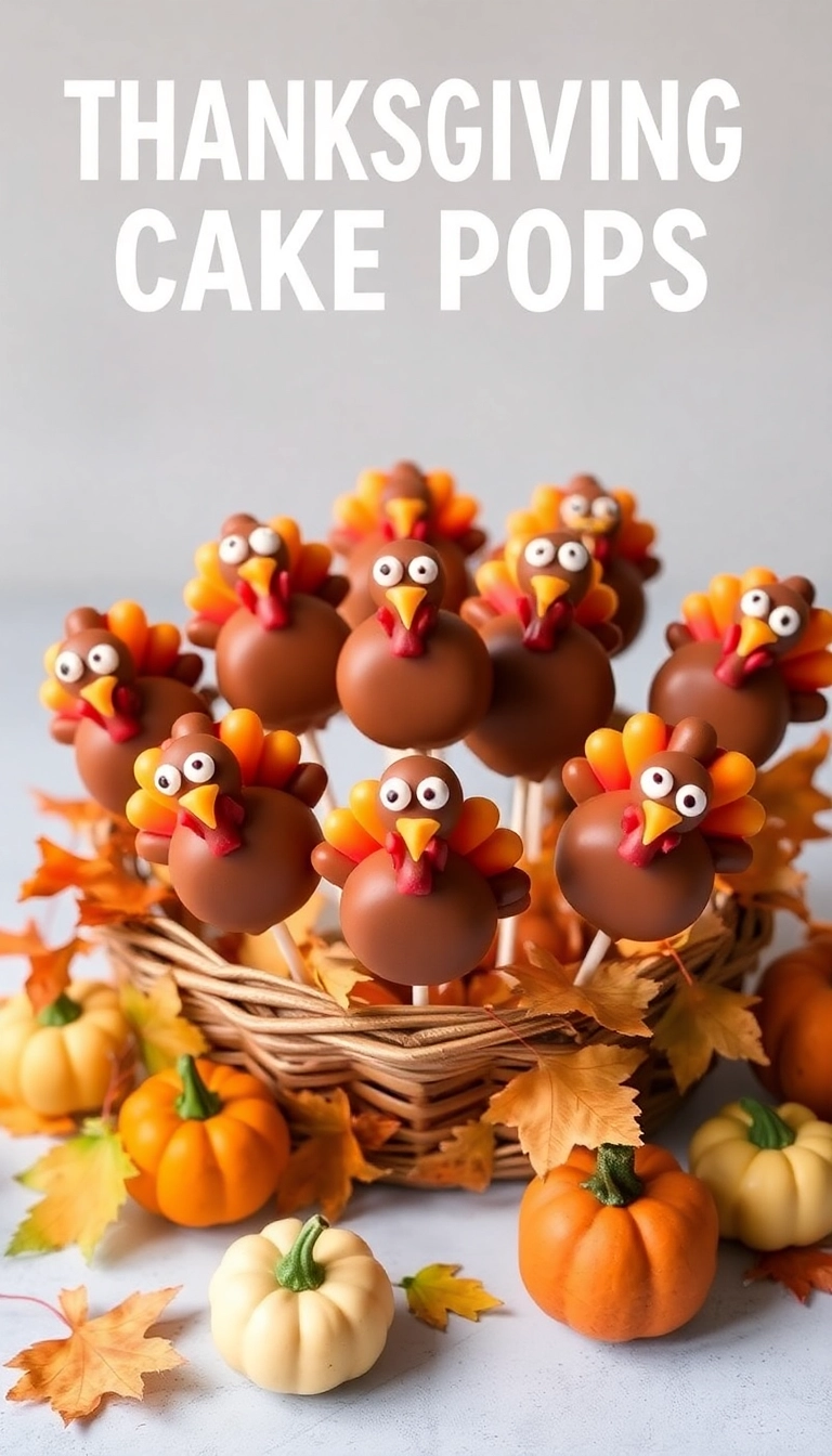 21 Fun Thanksgiving Dessert Ideas That'll Impress Your Guests (You Won't Believe #7!) - 7. Thanksgiving Cake Pops