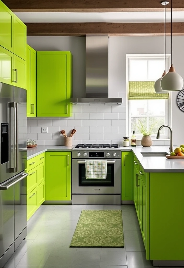 19 Gorgeous Mid-Century Modern Color Palettes That Will Inspire Your Next Project (You’ll Love #10!) - 17. Bright Green and Soft Gray