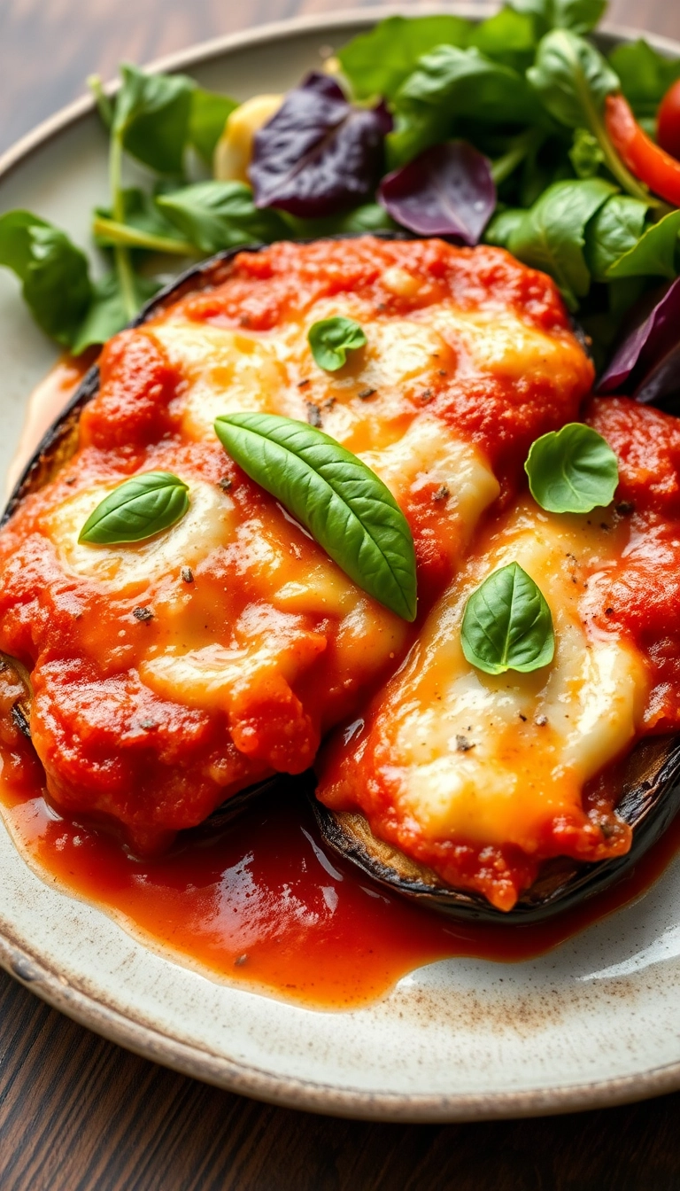 18 Healthy Dinner Recipes for Weight Loss That Taste Incredible! - 16. Eggplant Parmesan with a Twist