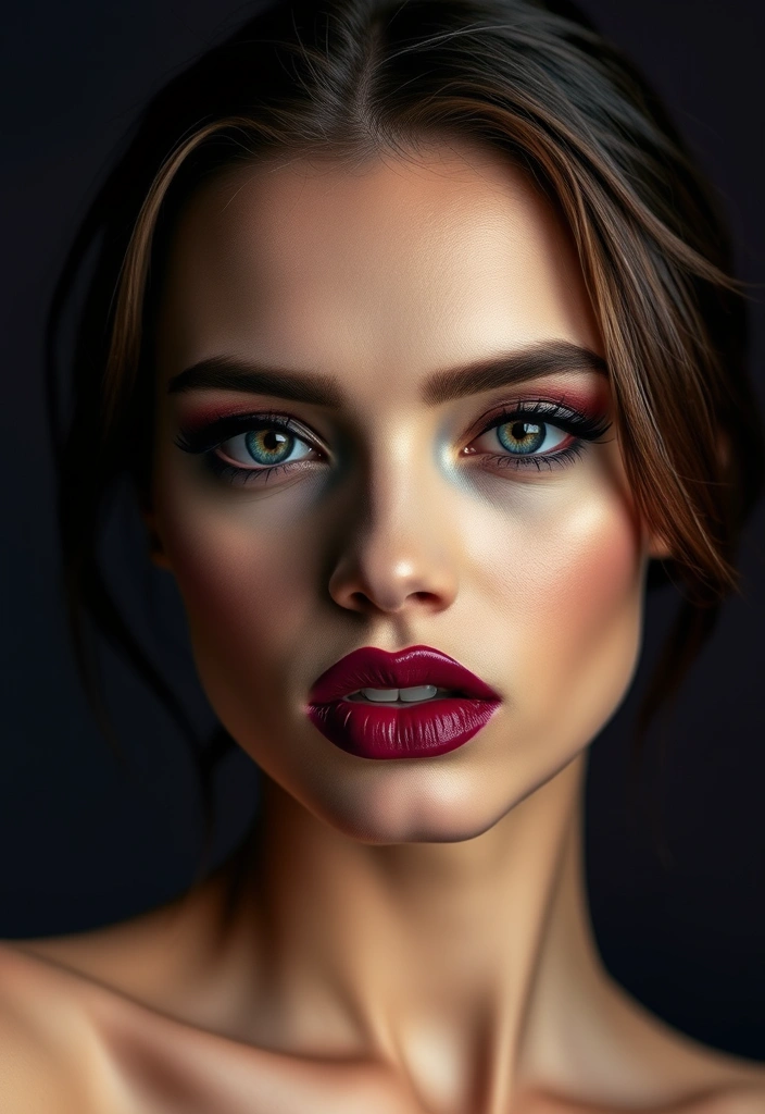 20 Elegant Dark Makeup Ideas for a Mysterious Allure (#8 Will Leave You Speechless!) - 2. Deep Plum Lips