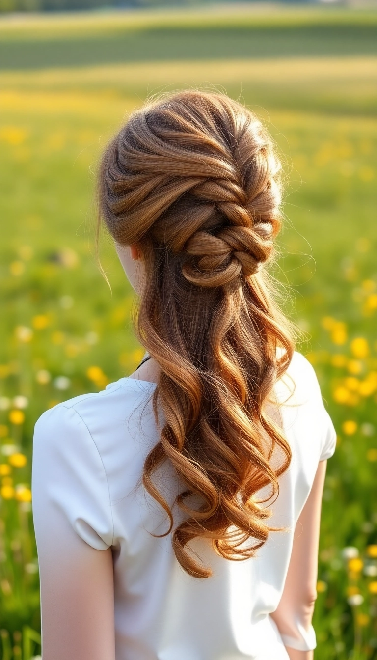 22 Stunning Hairstyles for Long Fine Hair That Will Transform Your Look! - 18. Twisted Half-Updo