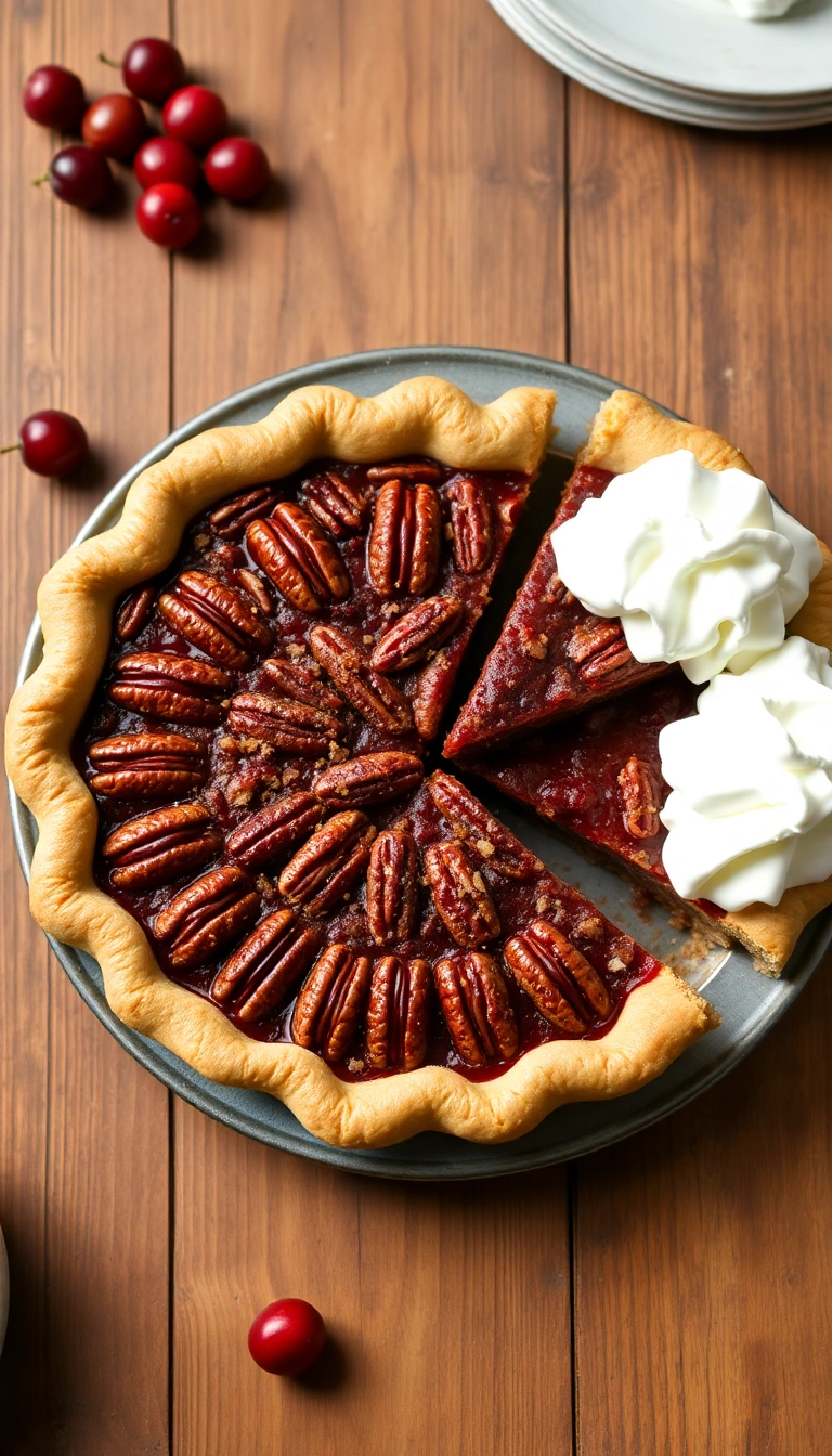 21 Irresistible Cranberry Dessert Recipes You’ll Want to Make This Holiday Season! - 5. Cranberry Pecan Pie