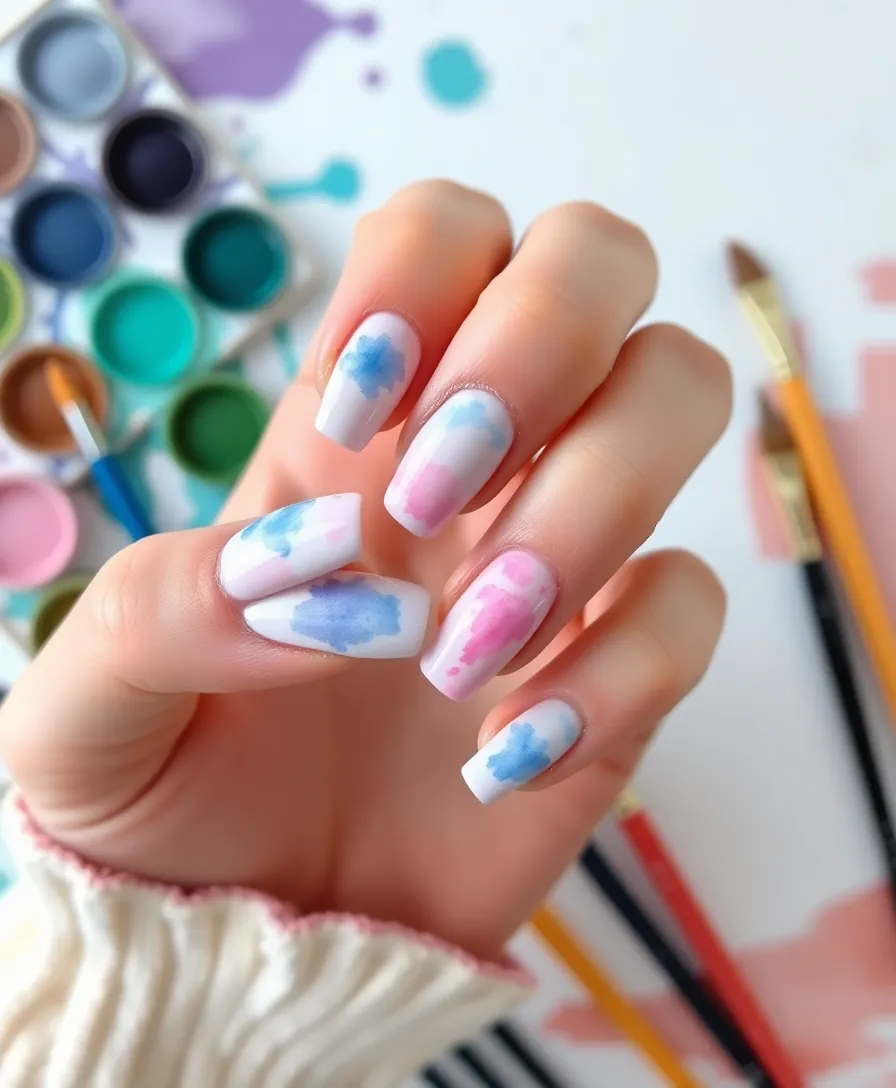 21 Gorgeous Summer Holiday Nail Ideas to Make Your Friends Jealous! - 20. Watercolor Wonder