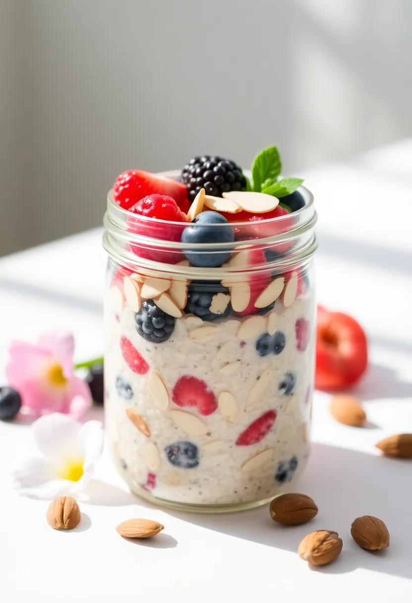 12 Healthy Breakfast Ideas That Are Surprisingly Delicious (Especially #8!) - 10. Berry Almond Overnight Oats