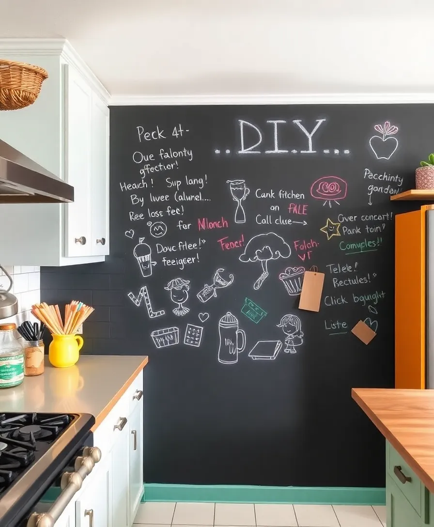 30 DIY Home Projects That'll Impress Your Friends (Even If You’re Not Crafty!) - 21. DIY Chalkboard Wall