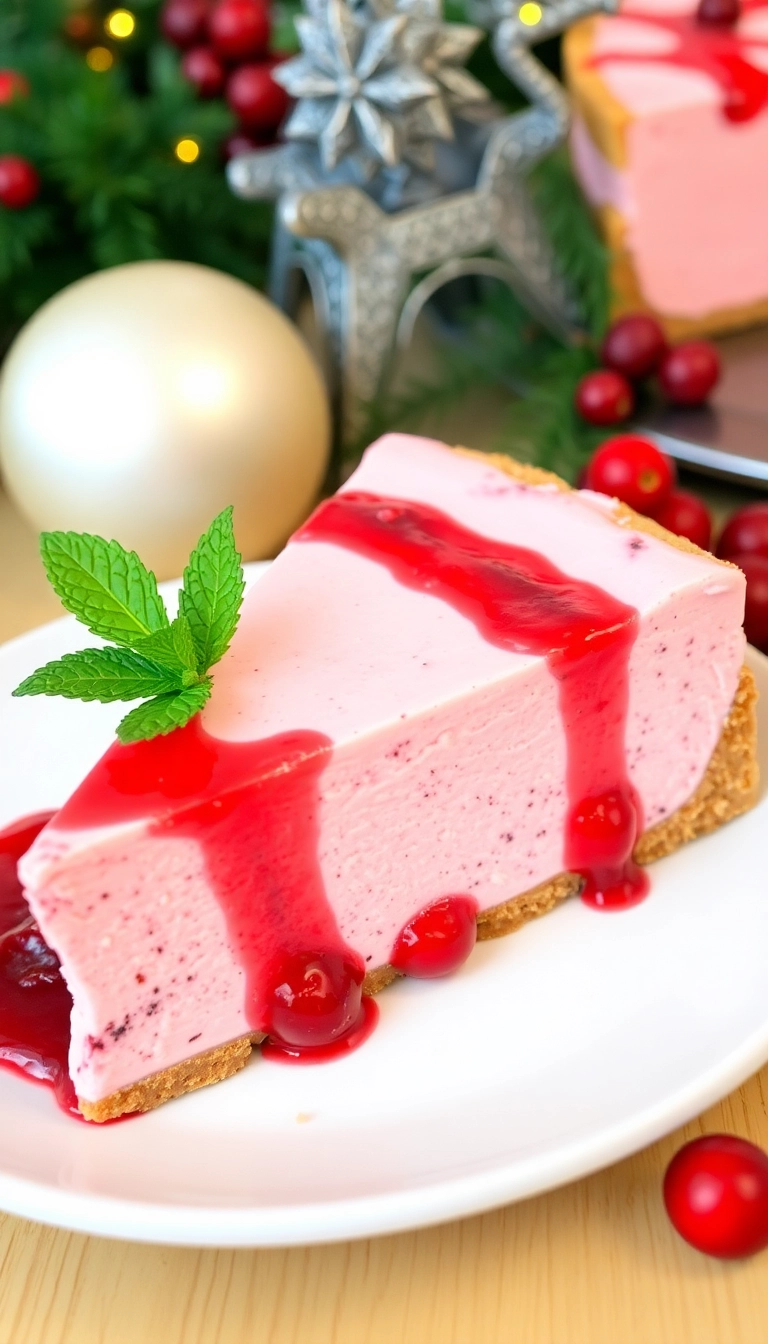 21 Irresistible Cranberry Dessert Recipes You’ll Want to Make This Holiday Season! - 2. Cranberry Cheesecake