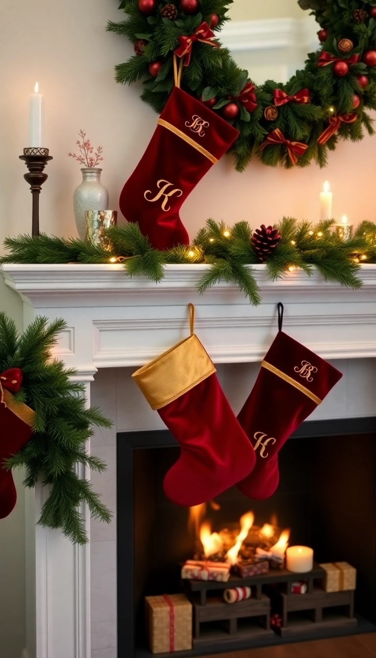 17 Elegant Christmas Decor Ideas That Will Make Your Home Shine Like a Star! - 8. Chic Holiday Stockings