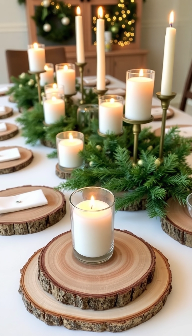 15 DIY Christmas Decor Ideas That Will Make Your Home Sparkle with Holiday Cheer! - 9. Rustic Wood Slice Decor