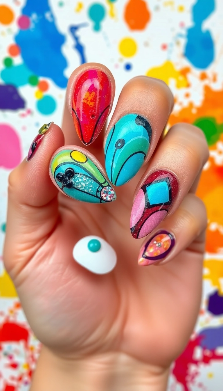 13 Seashell Nail Art Ideas That Will Leave You Shell-Shocked! - 8. Artistic Abstract Shells