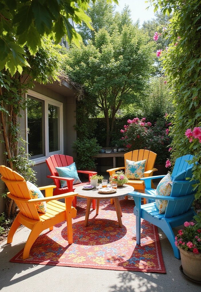 21 Vibrant Spring Home Accents That Will Brighten Up Any Room! - 13. Bright Outdoor Furniture