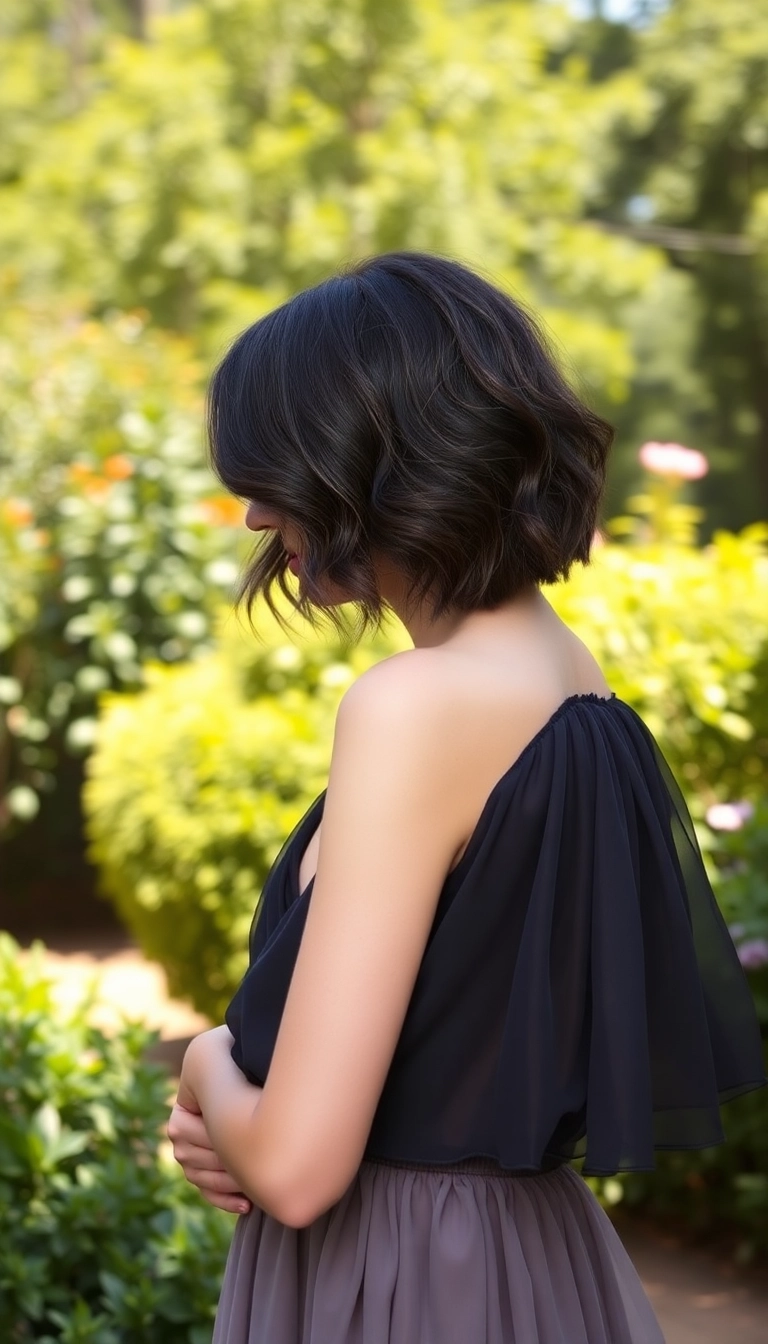 27 Short Goth Haircuts That'll Make You Stand Out in a Crowd (You Won't Believe #15!) - 18. Soft Waves with Short Cut