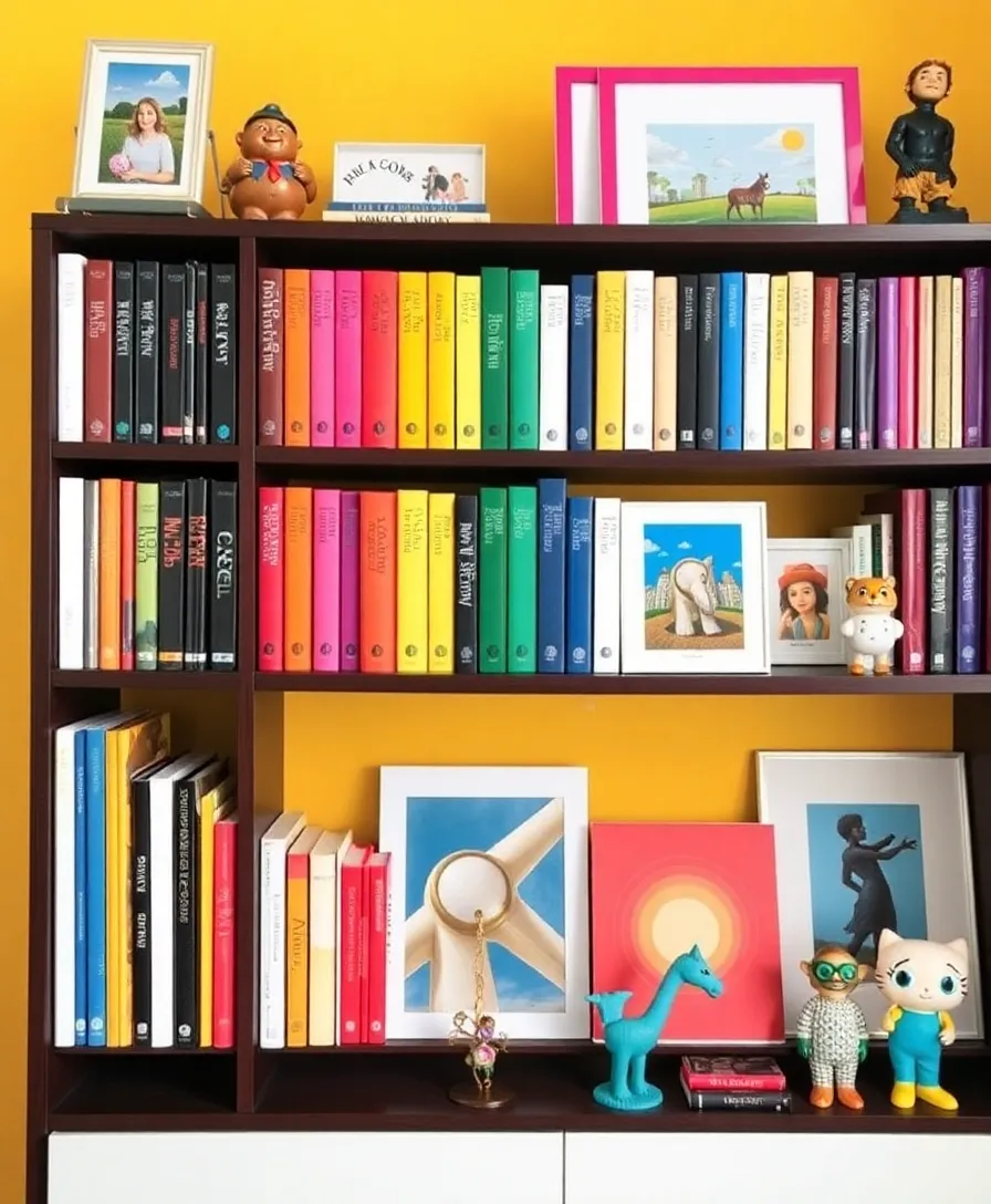 15 Stunning Bookshelves That Will Transform Your Cozy Living Space (You Won't Believe #7!) - 4. Colorful Book Displays