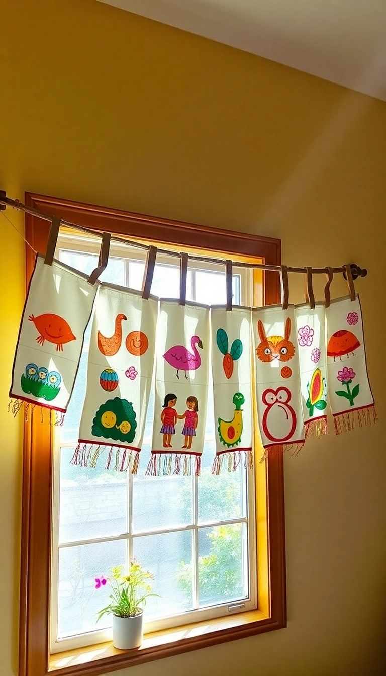 10 Fun Kitchen Towel Crafts to Keep Your Kids Busy and Creative! - 2. Towel Art Banners