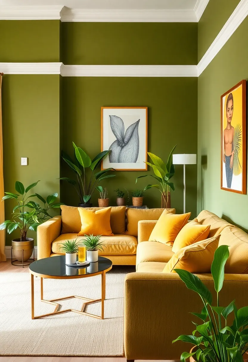 16 Bold Color Combinations That'll Make Your Neighbors Jealous (Watch Out for #3!) - 5. Olive Green and Mustard Yellow