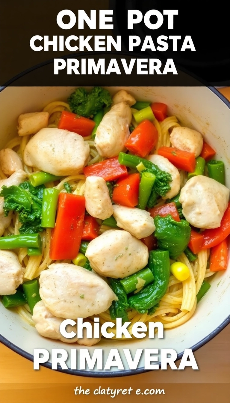 21 Low-Calorie Chicken Pasta Recipes You Can’t Resist (Especially #13!) - 18. One-Pot Chicken Pasta Primavera