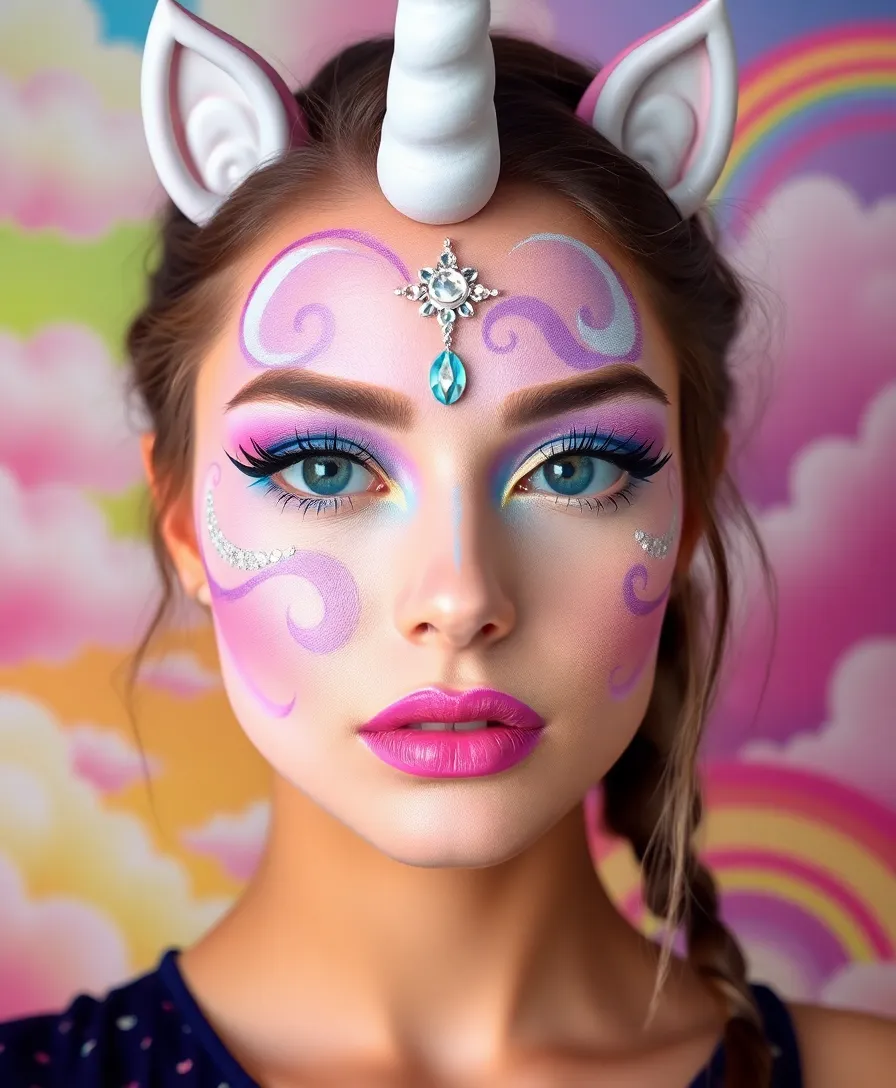 22 Unique Artistic Arcane Makeup Designs (You'll Be Inspired by #16!) - 8. Dreamy Unicorn