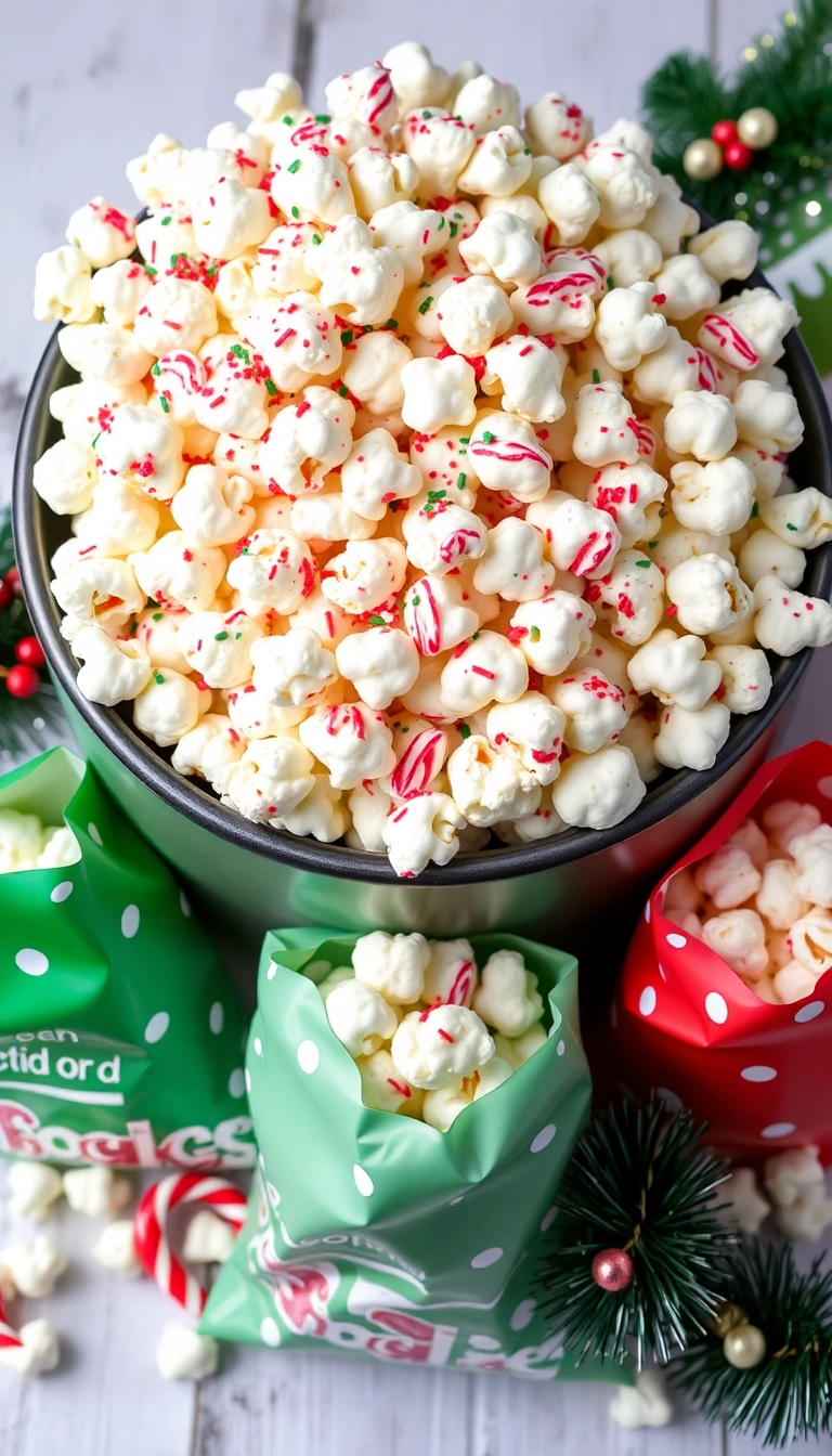 24 Irresistible Christmas Food Ideas for Your Next Holiday Gathering (Wait Until You See #5!) - 4. Holiday Popcorn Mix