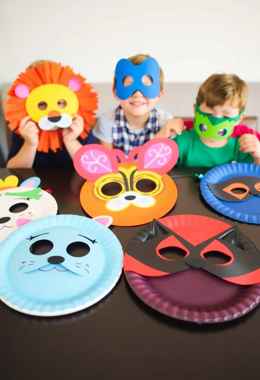 20 Fun Crafts for Kids That'll Keep Them Busy for Hours (You'll Love #15!) - 3. Paper Plate Masks