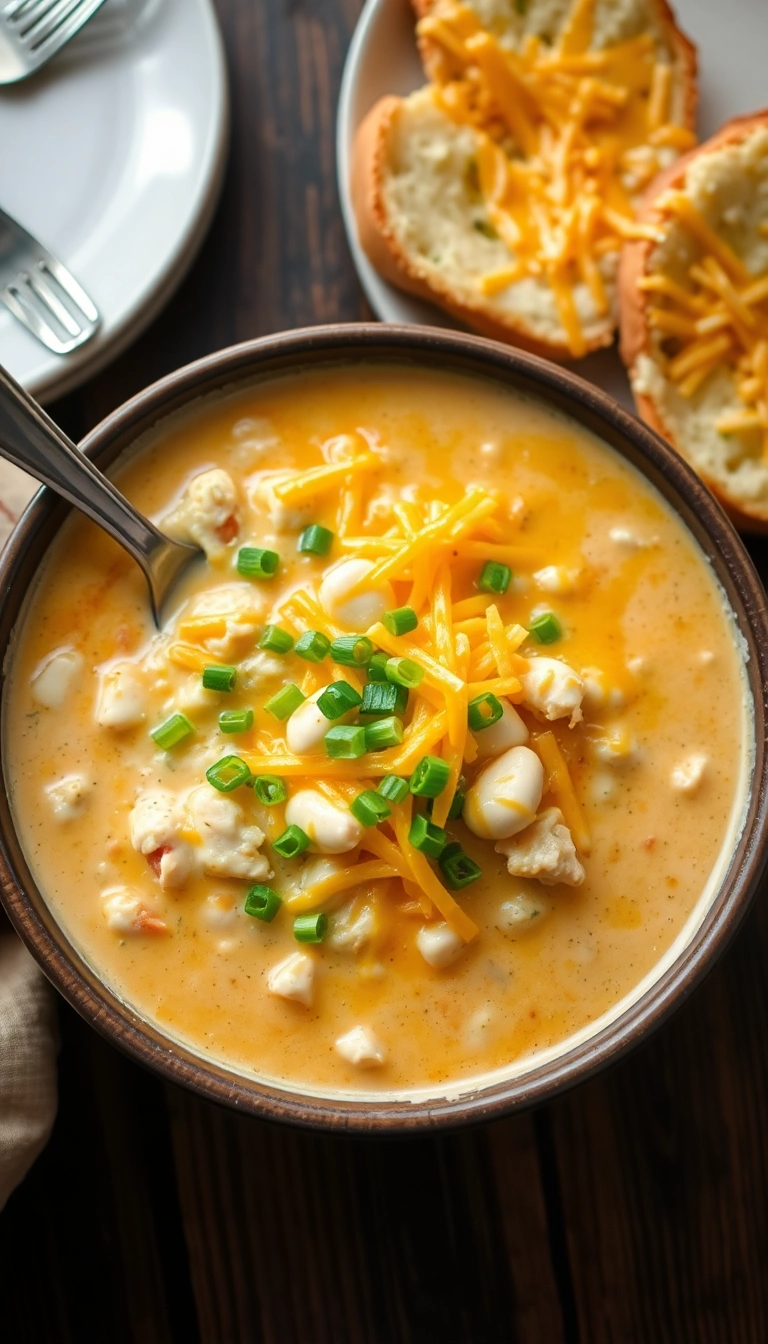 20 Creamy White Chicken Chili Ideas That'll Make Your Taste Buds Dance! - 6. Cheesy White Chicken Chili