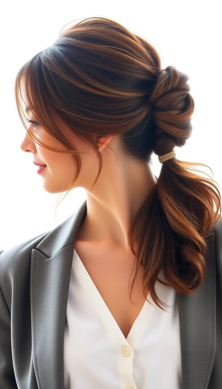 24 Stunning Interview Hairstyles That Will Land You the Job (You Won't Believe #10!) - 13. Textured Half-Bun