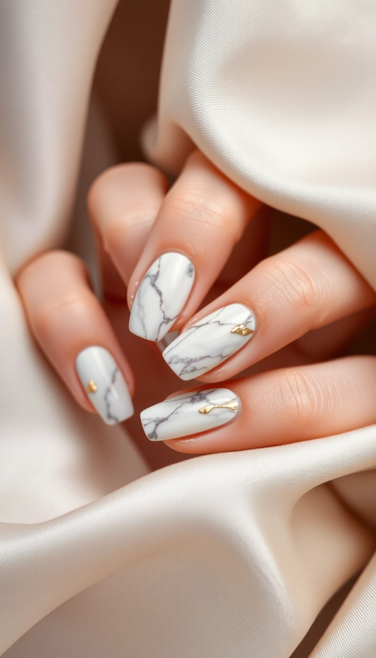 25 Best Ever Spring Nail Ideas That Will Make Your Friends Jealous! - 17. Artistic Marble Effect