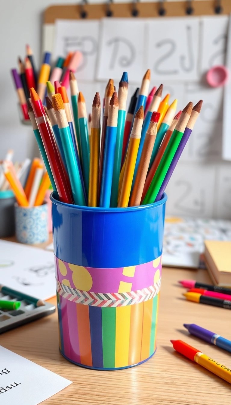 30 Genius Crafting Hacks That Will Change the Way You Create (Tip #15 Will Blow Your Mind!) - 10. Use a Paint Brush Holder for Markers