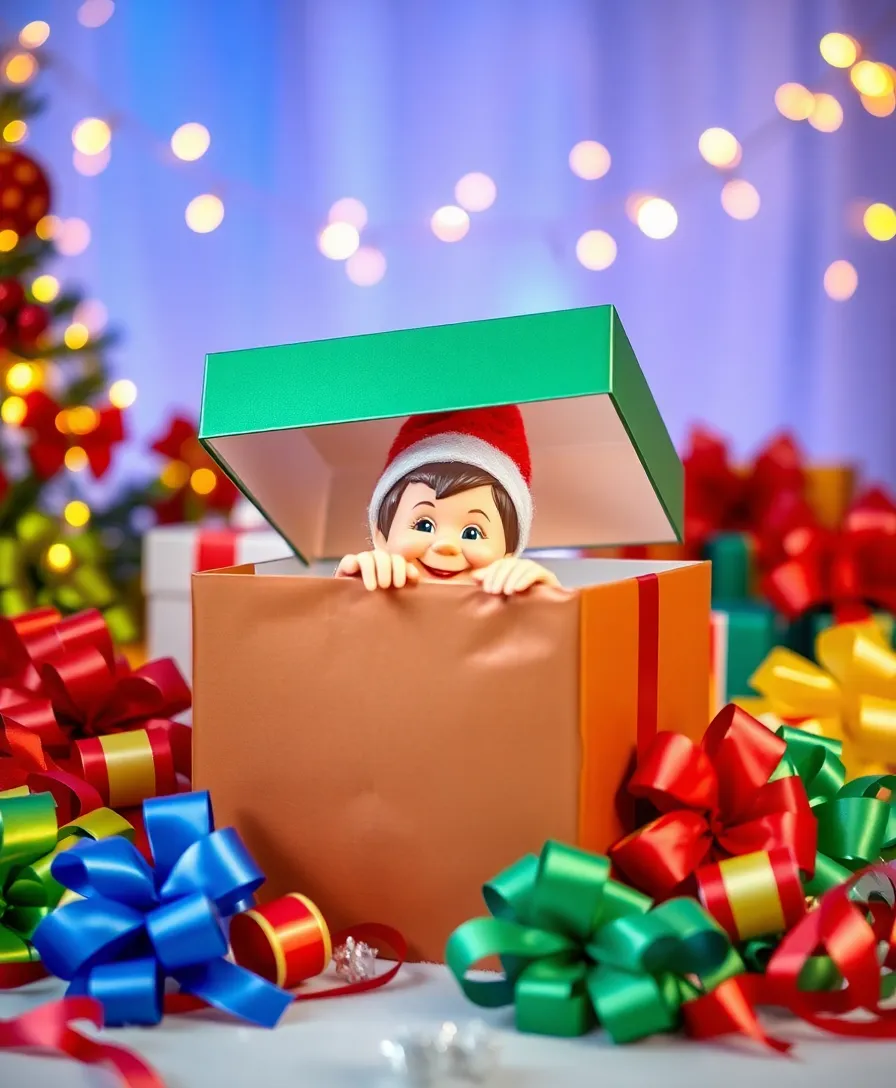 18 Easy Elf on the Shelf Ideas for Toddlers (Get Ready for Giggles with #14!) - 8. Elf in a Gift Box