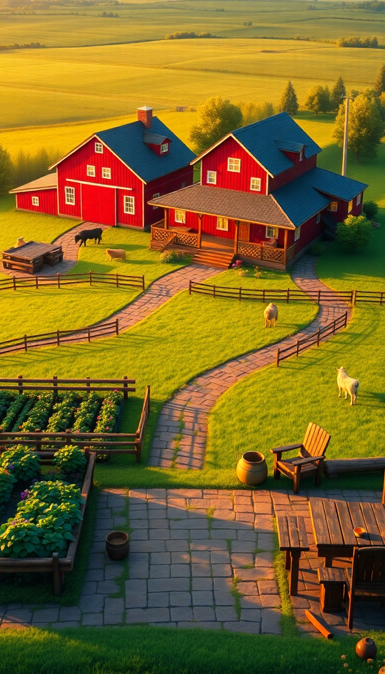 21 Unique Bloxburg Town Layouts for Large Plots That Will Make Your Friends Envious! - 4. The Rustic Farmstead