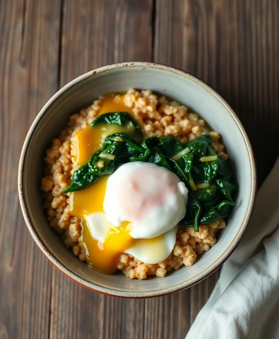 20 Breakfast Ideas That Will Change Your Morning Game (You Won’t Want to Skip #9!) - 13. Savory Oatmeal with Spinach and Cheese