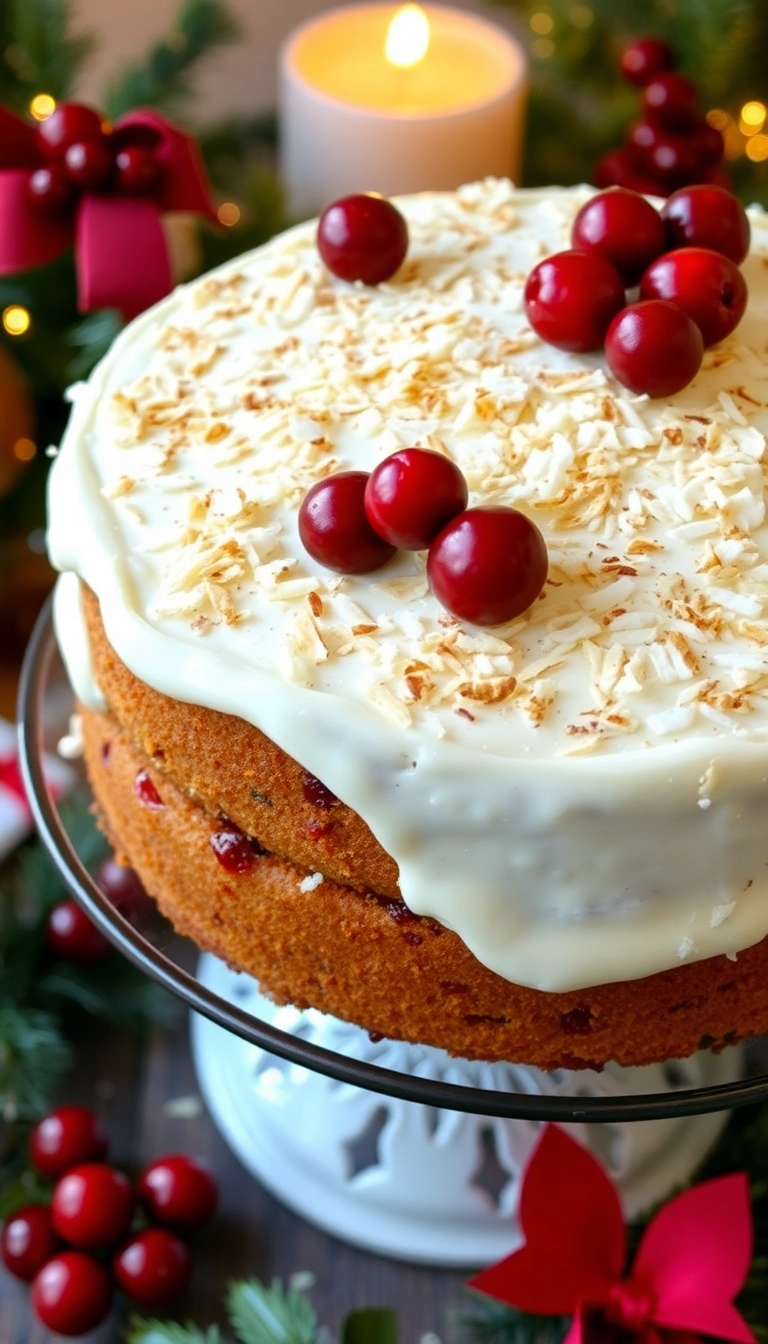 21 Irresistible Cranberry Dessert Recipes You’ll Want to Make This Holiday Season! - 15. Cranberry and Coconut Cake