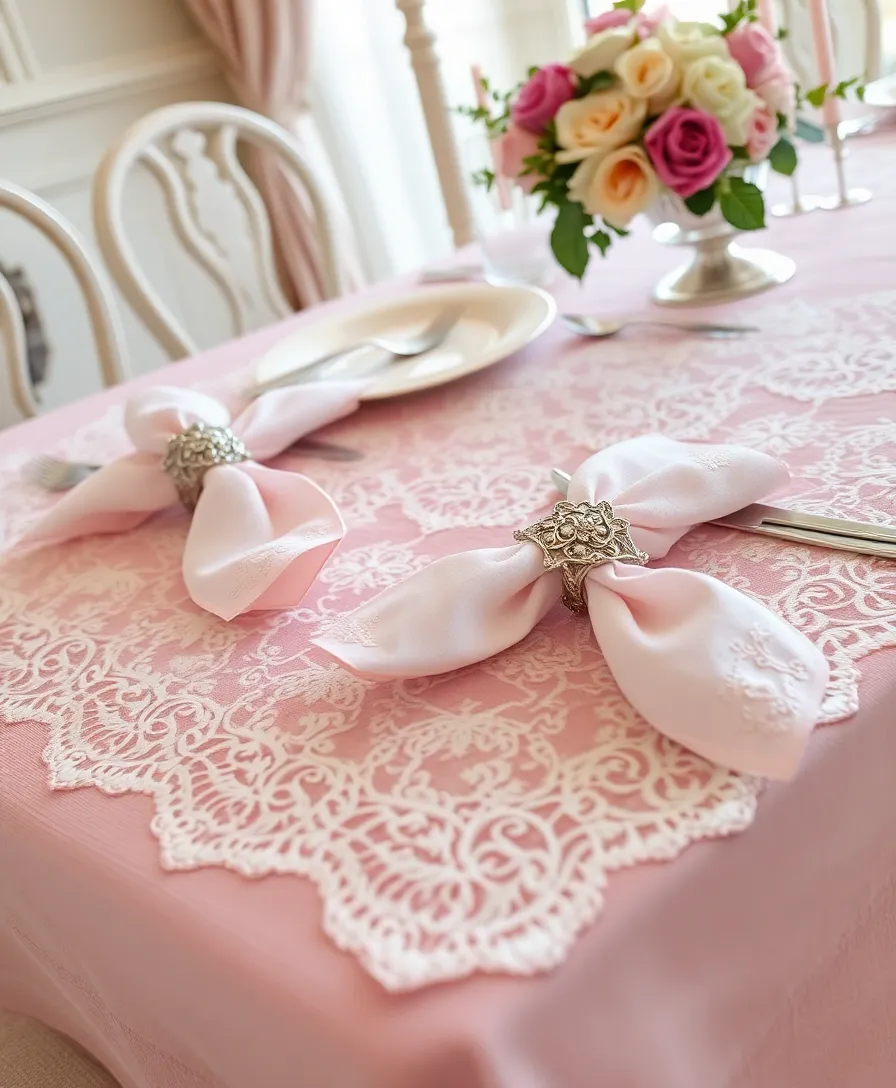 15 Romantic Table Decor Ideas for Valentine's Day That Will Dazzle Your Date! - 6. Romantic Table Linens