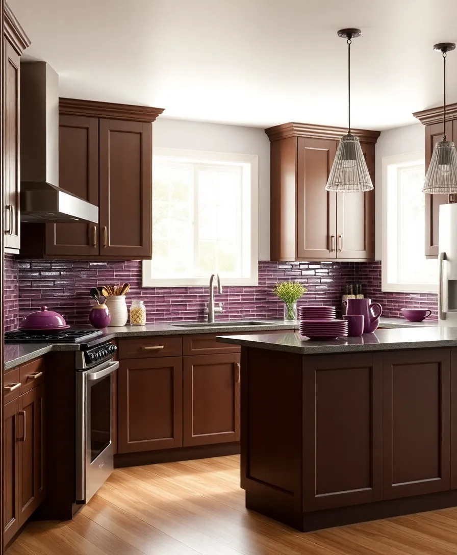 13 Reasons Why Chocolate Brown and Eggplant Will Rule 2025 Home Decor! - 12. Trendy Kitchen Accents