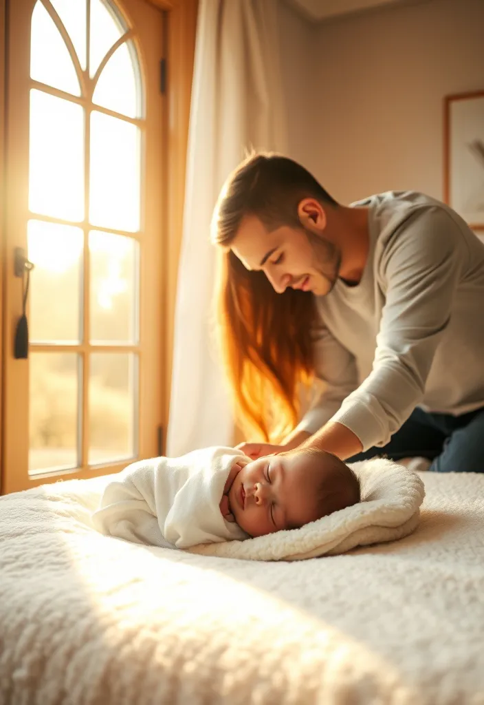 10 Heartwarming Family Newborn Pictures at Home You'll Want to Recreate! - 8. Morning Sunshine