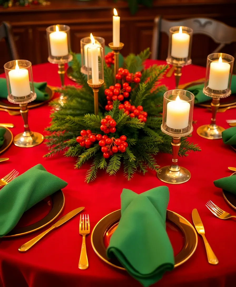 16 Gorgeous Christmas Table Decor Ideas That Will Dazzle Your Guests. - 1. Classic Red and Green Elegance