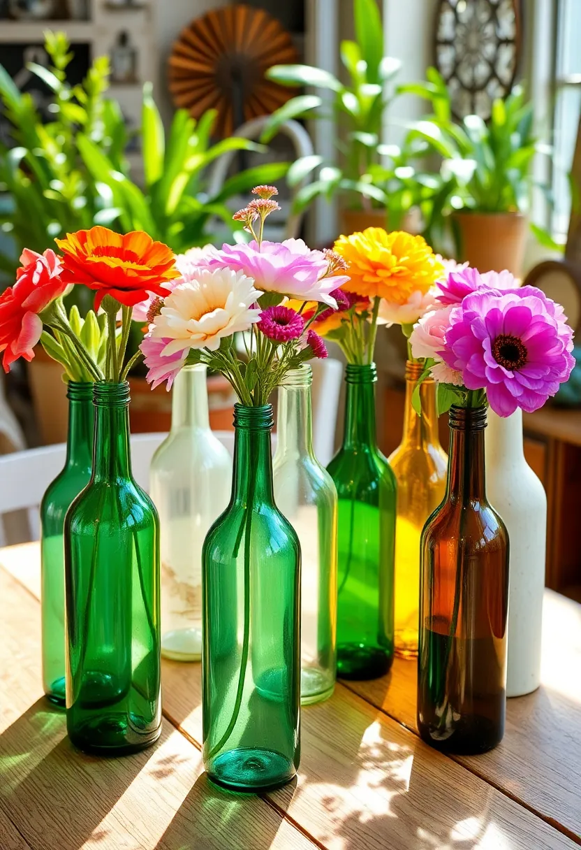 20 Upcycled Decor Ideas That'll Inspire Your Inner Vintage Lover! - 3. Upcycled Wine Bottle Vases