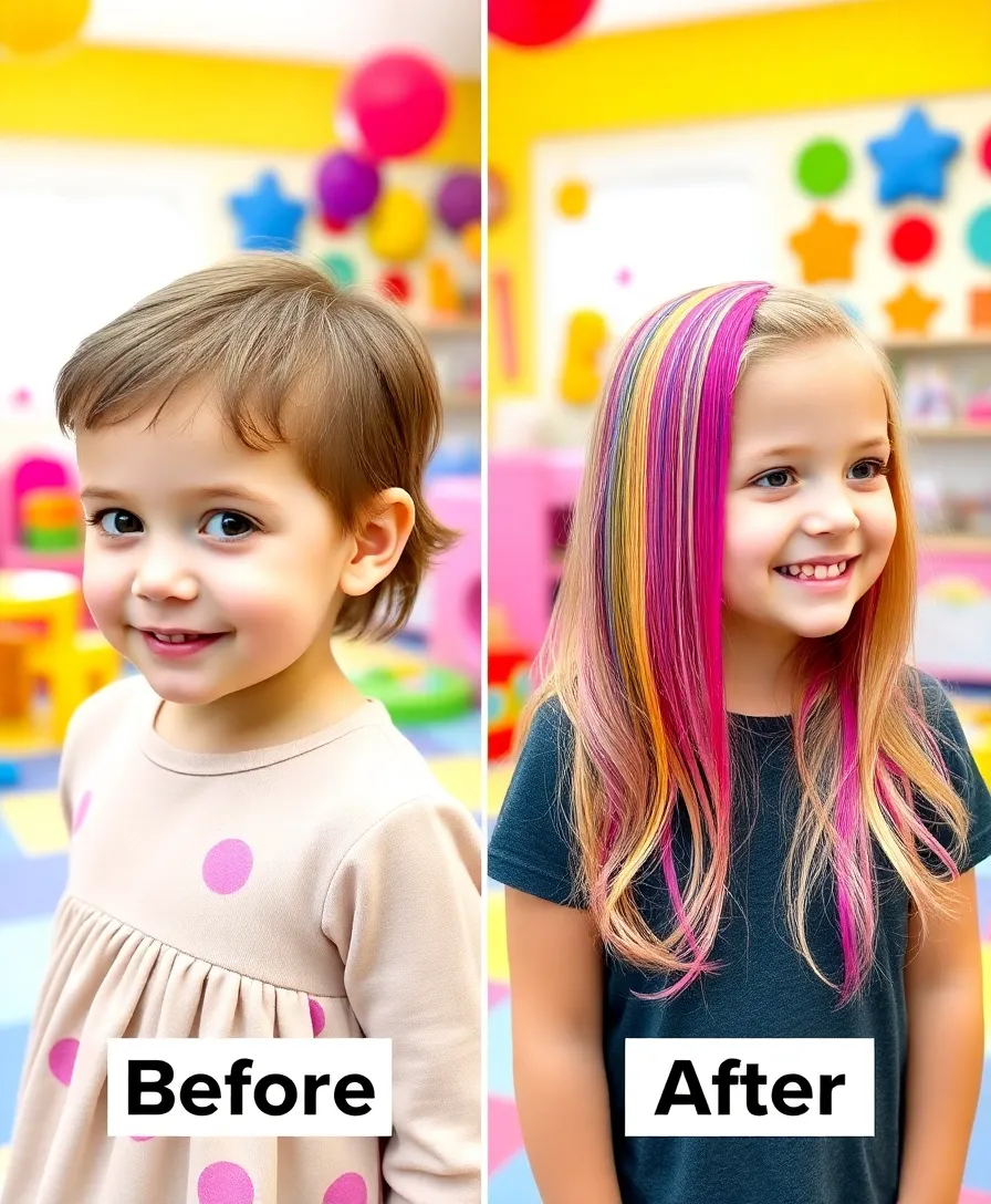 10 Stunning Hair Extensions Before and After Photos That’ll Leave You Speechless! - 9. Kids’ Magic: Transforming Little Princesses