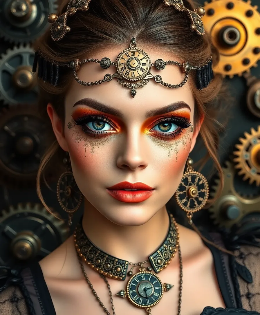 22 Unique Artistic Arcane Makeup Designs (You'll Be Inspired by #16!) - 13. Steampunk Siren