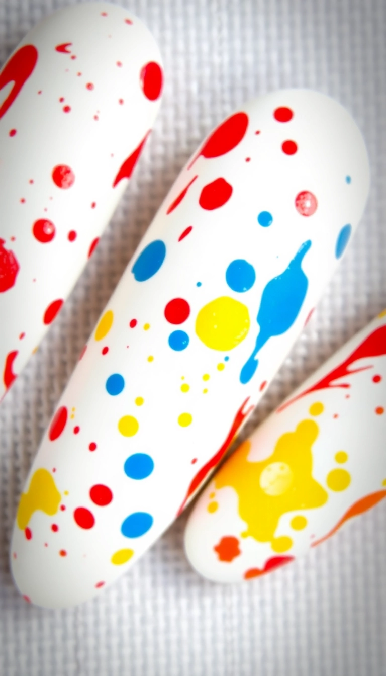 24 Punchy Nail Designs That'll Make You Want to DIY Right Now! - 20. Artistic Splatter