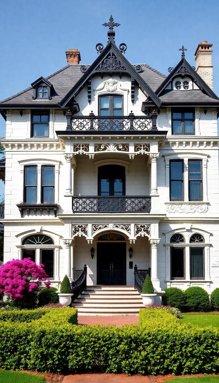 21 Stunning White Exterior Houses with Black Trim That Will Leave You Breathless! - Grand Victorian