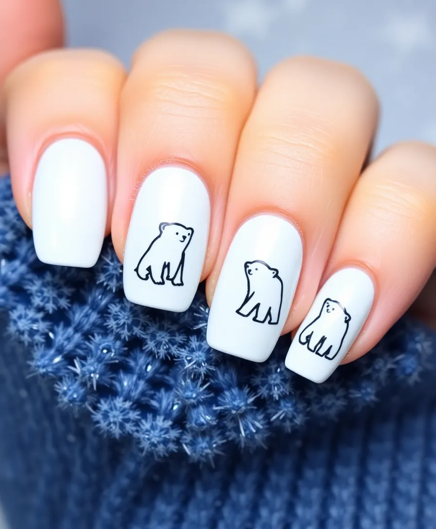 15 Stunning January Nail Designs to Rock This Winter (You Won't Believe #7!) - 14. Polar Bear Inspiration