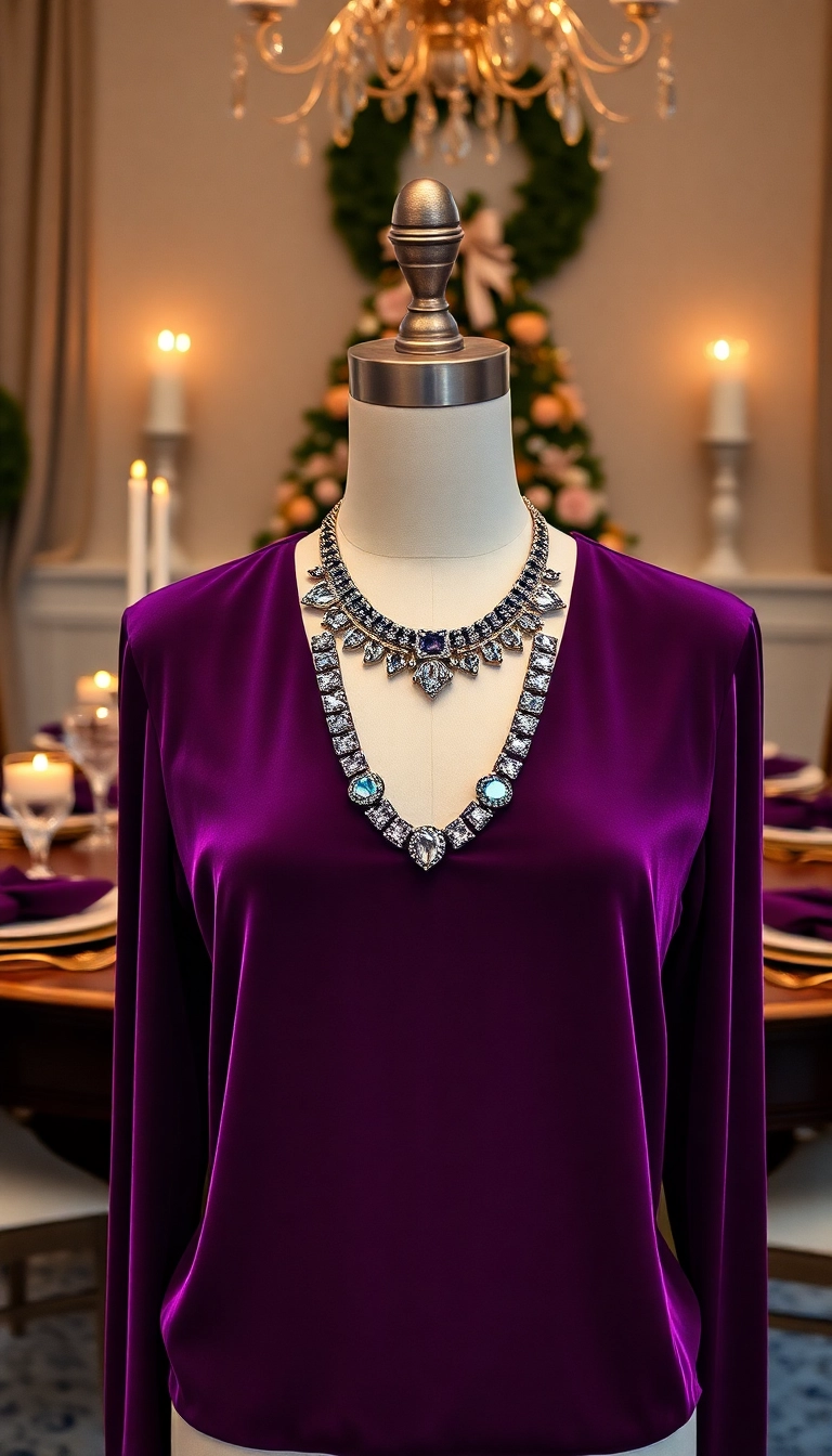 21 Trendy Holiday Tops You Need in Your Wardrobe This Christmas (Don’t Miss #7!) - 6. Velvet Tops