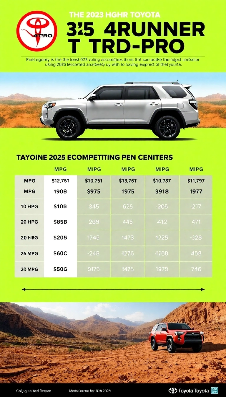 Can the 2025 Toyota 4Runner TRD Pro Deliver Impressive Fuel Efficiency? The Answer Will Surprise You! - 7. Fuel Economy Ratings: What to Expect