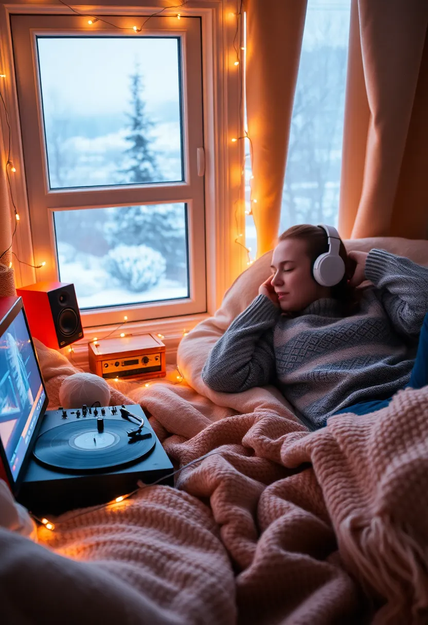 25 Cozy Winter Self Care Ideas That Will Melt Your Stress Away! (You’ll Love #16!) - 14. Create a Winter Playlist