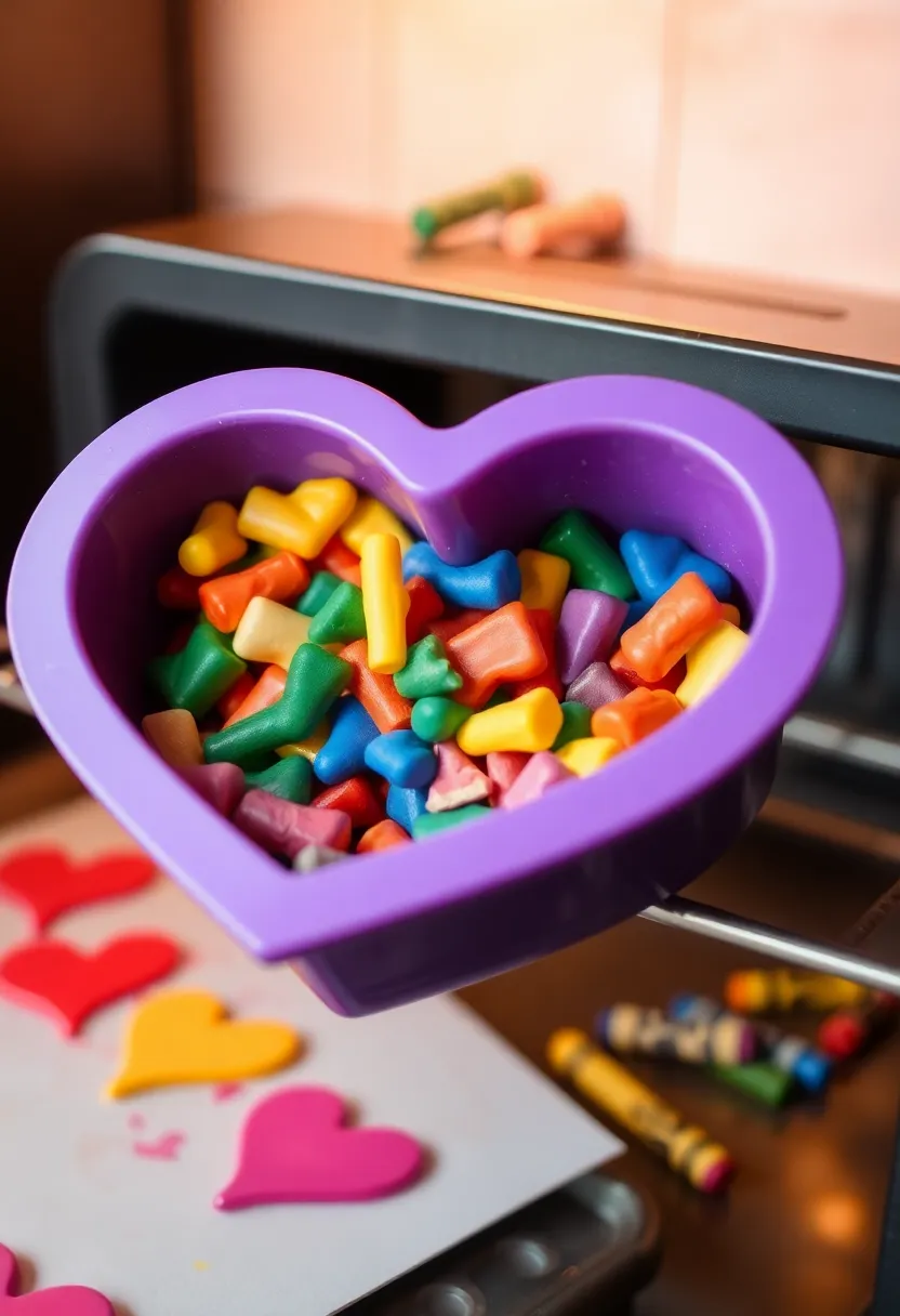 16 Fun Valentine's Day Crafts for Kids That'll Ignite Their Creativity! - 1. Heart-Shaped Crayon Melts