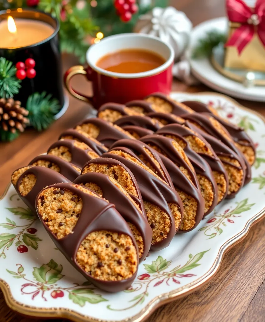 Christmas Cookies: 25 Easy Recipes to Delight Your Holiday Gatherings! - 14. Chocolate Dipped Biscotti