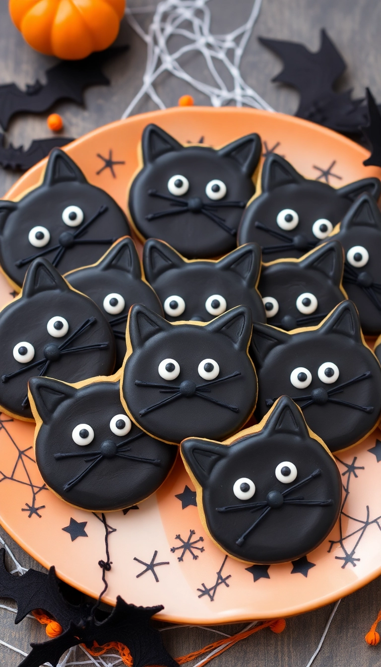 25 Spooky Dinner Ideas That'll Make Your Halloween Night Unforgettable! - 11. Black Cat Cookies