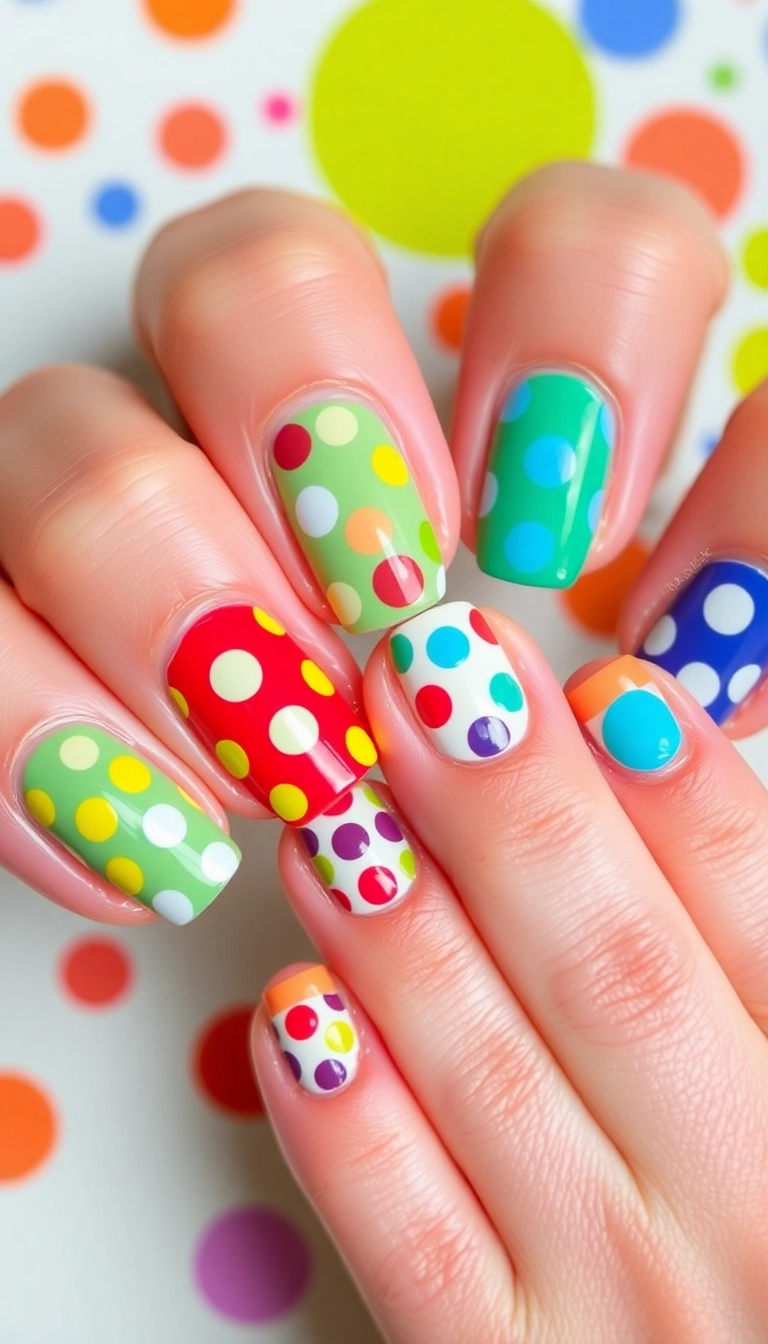 25 Best Ever Spring Nail Ideas That Will Make Your Friends Jealous! - 19. Playful Polka Dots