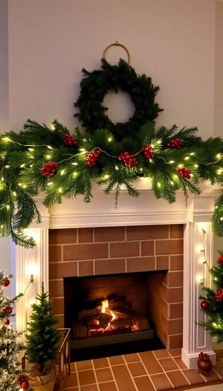 21 DIY Christmas Garland Ideas That Will Transform Your Home This Holiday Season! - 14. Evergreen and Berry Garland