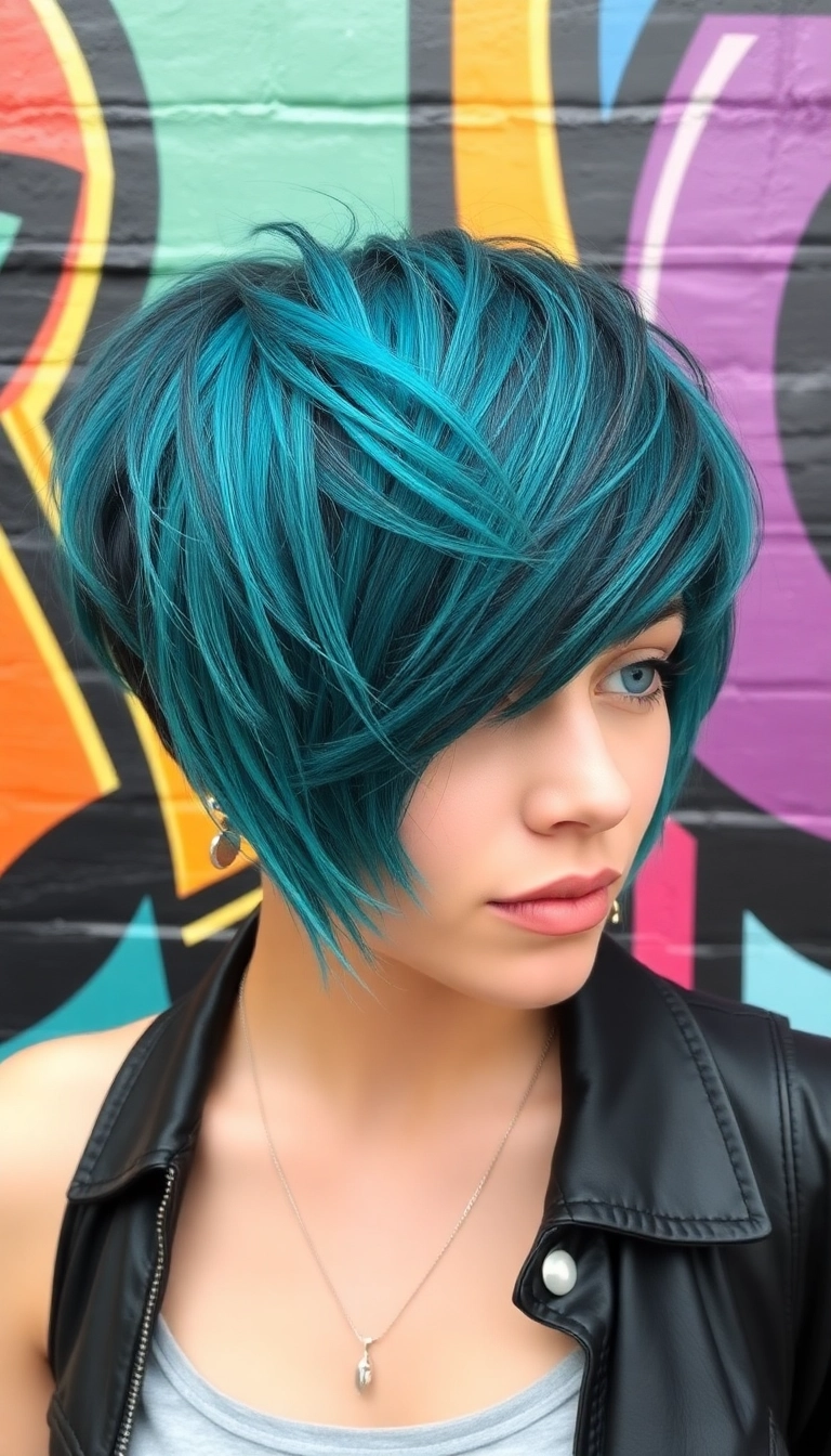 27 Short Goth Haircuts That'll Make You Stand Out in a Crowd (You Won't Believe #15!) - 19. Layered Pixie with Highlights